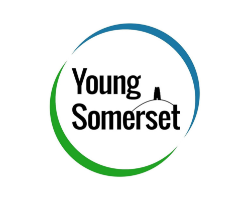 Young Somerset logo - black text in a green and blue circle